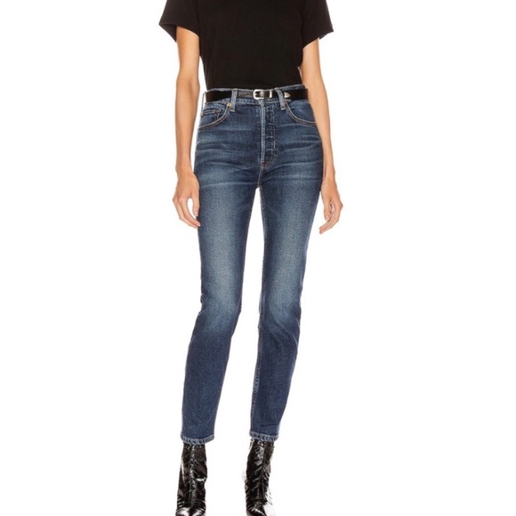 NWT- RE/DONE Originals x Revolve High Rise Ankle Crop || Style# 190-3WHRAC - Picture 2 of 14